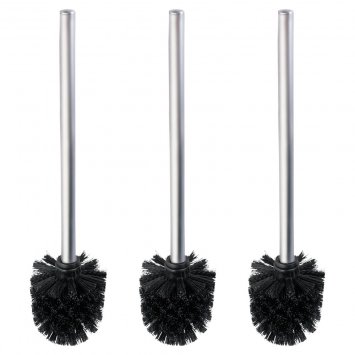 WC-Bürste mit Edelstahlstiel Matt 3er Set, Ø 8 x 35 cm