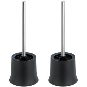 WC-Garnitur Mod. Basic Schwarz 2er Set, inklusive WC-Bürste