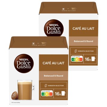 Nescafe Dolce Gusto Cafe Au Lait 2x16 Pods Kaffeegenuss 2er Pack