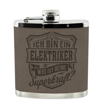 Echter Kerl Flachmann Elektriker