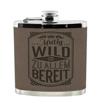 Echter Kerl Flachmann mutig