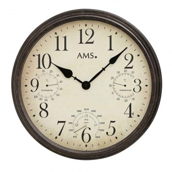 Wanduhr mit Wetterstation