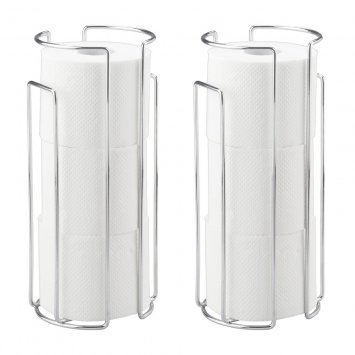 Toilettenpapier-Ersatzrollenhalter Chrom 2er Set, für 3 Rollen