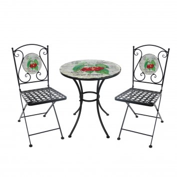 Tisch und 2 Stühle Celia Kirschen