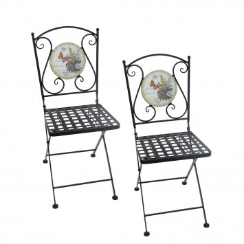 Gartenstühle 2 Stück Celia Schmetterling