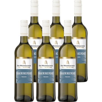 Die Weinmacher Grauburgunder frisch fruchtig trocken 750ml 6er Pack