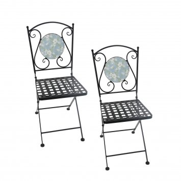 Gartenstühle 2 Stück Celia Petunien