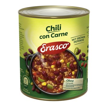 Erasco Chili con Carne mit grüner Peperoni herzhafter Geschmack 800g