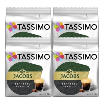 Tassimo Jacobs Espresso Röstkaffee gemahlen in Kapseln 118g 4er Pack