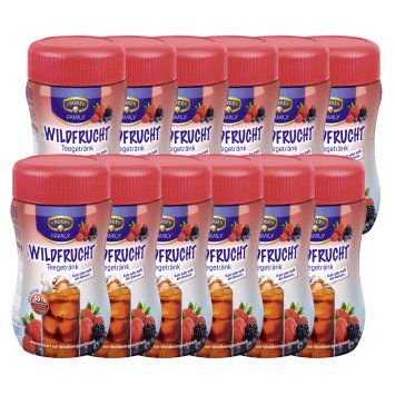 Krüger Teegetränk Wildfrucht 50 Prozent kalorienreduziert 12er Pack