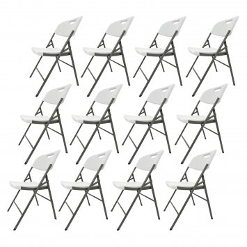 Klappstuhl 12 Stück Weiß