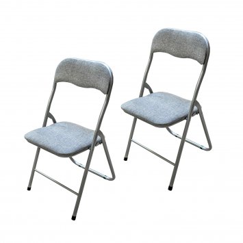 Klappstuhl 2er Set Dima Fabric Grau
