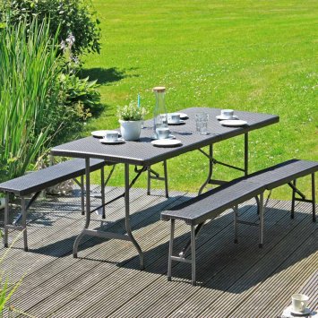 Tisch-Set "Ventana", Rattan-Optik