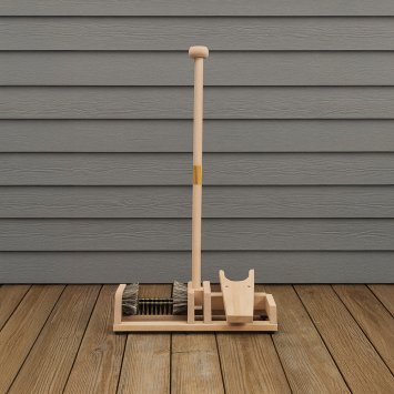 Stiefelzieher mit Reinigungsbürsten