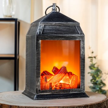 LED-Kamin-Laterne
