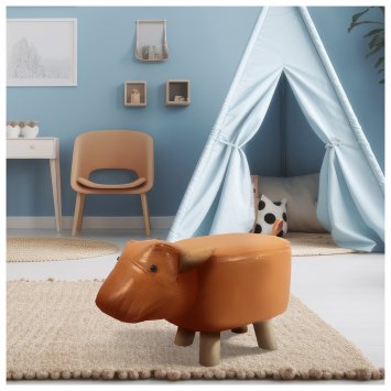 Hocker für Kinder Tiermotiv Kuh