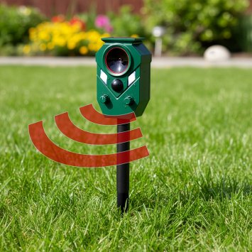 Mini-Solar-Ultraschall-Tiervertreiber