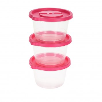 Vorratsdosen-Set, 3-teilig pink