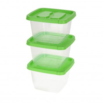 Vorratsdosen-Set, 3-teilig Deckel Grün