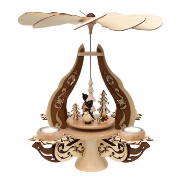 Holz Leuchterpyramide Schneemänner