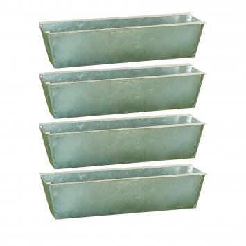 Pflanzkasten für Palette 4er-Set verzinktes Stahlblech