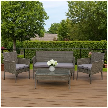 Outdoor Möbel Grau 4-teiliges Set