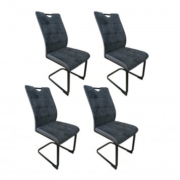 Schwingstuhl Mateo Grau 4er-Set