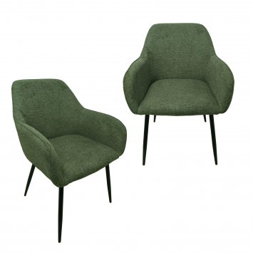 Stuhl Albany Waffle Grün 2er-Set