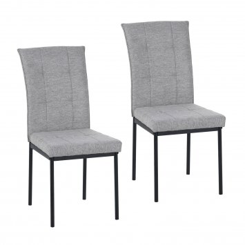 Stuhl Matthew Hellgrau 2er-Set