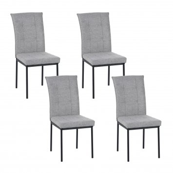 Stuhl Matthew Hellgrau 4er-Set