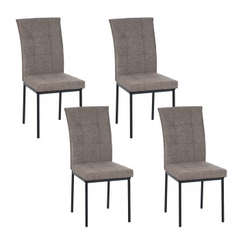 Stuhl Matthew Hellbraun 4er-Set