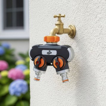 Wasserhahn-Verteiler 2-fach