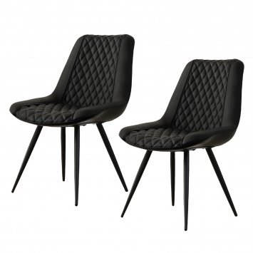 Stuhl Astrid Kunstleder Schwarz