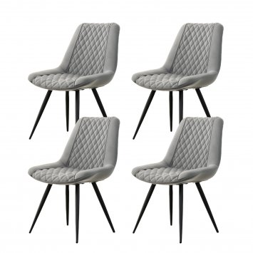 Stuhl Astrid Kunstleder Grau