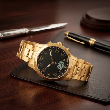Funkarmbanduhr Gold