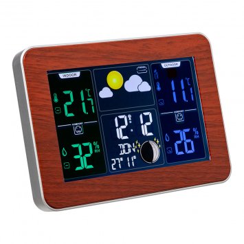 Funk-Wetterstation in Holzoptik