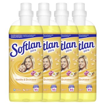 Softlan Vanille und Orchidee Duft für 45 Waschladungen 1000ml 4er Pack