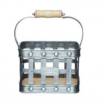 Metallkorb mit Henkel Industrial Kitchen