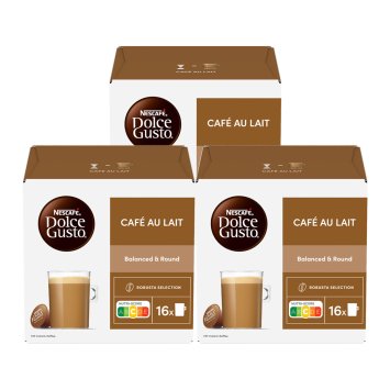 Nescafe Dolce Gusto Cafe Au Lait 3x16 Pods Kaffeegenuss 3er Pack