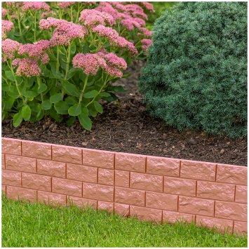 Beetumeinfassung in Ziegelsteinoptik 9 m Gesamtlän Nessa