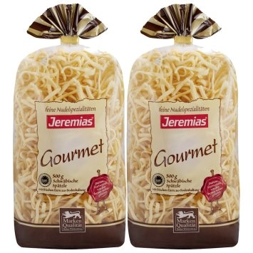 Jeremias Schwäbische Spätzle g.g.A. Gourmet mit Frischei 500g 2er Pack