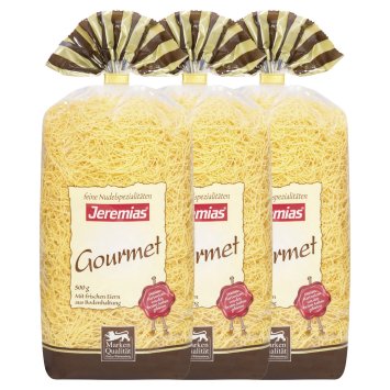 Jeremias Gourmet Frischei Fadennudeln aus Hartweizen 500g 3er Pack