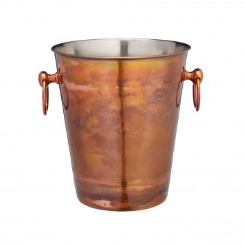 Wein- und Sektkübel, Edelstahl mit Kupferoberfläch Barcraft