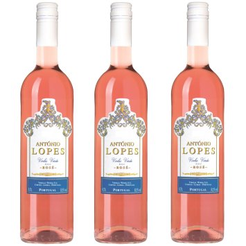 Antonio Lopes Rose Vinho Verde aromatisches Bukett 750ml 3er Pack