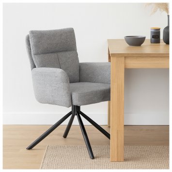 Esszimmerstuhl Kyra Hellgrau 2er-Set