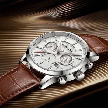 Herrenuhr mit sportiven Ziffernblatt
