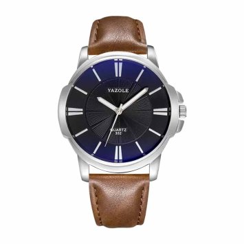 Herrenuhr m. Lederarmband schwarz