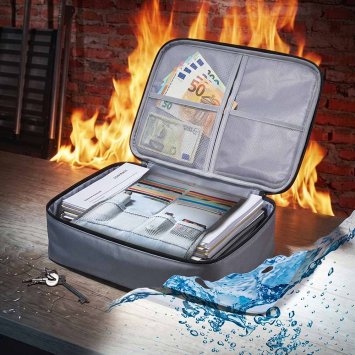 Feuer- und wassergeschützte Dokumententasche