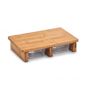 Schneidebrett 2 Auffangschalen 40,5 x 26,5 cm