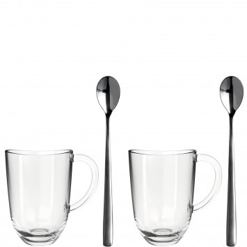 Latte Macchiato/Löffel 4-teilig Napoli